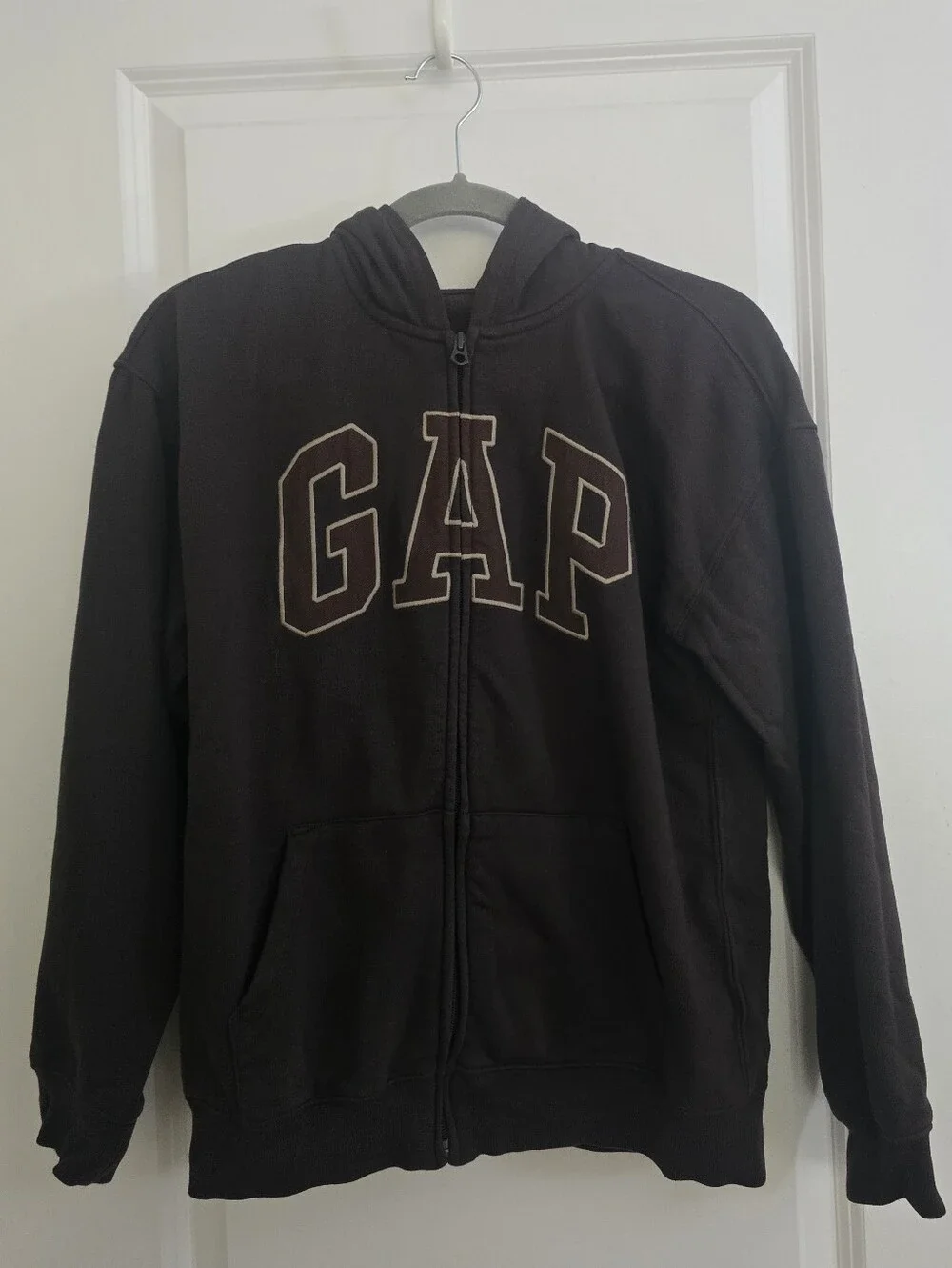 GAP Brown Logo Zip-Up Hoodie